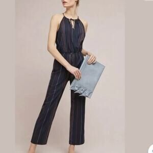 Anthropologie Dolan Blue Striped Jumpsuit Size XS Summer Vacation